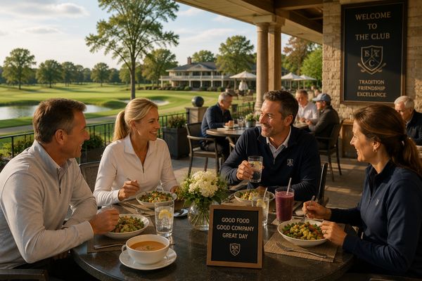 Country club members enjoying CUBO drinks